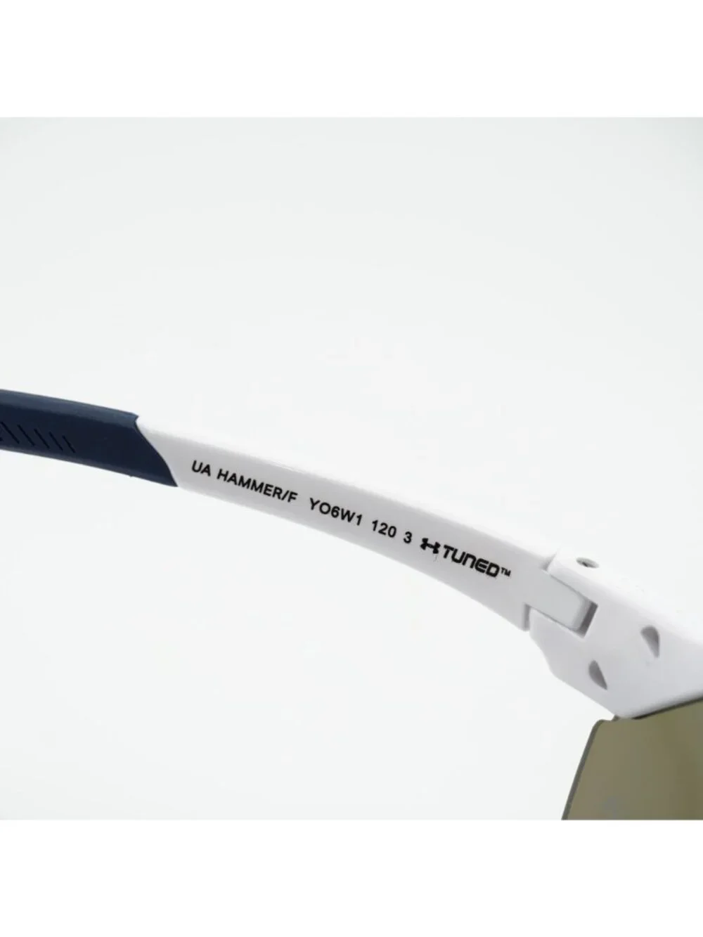 Under Armour UA HAMMER/F 0YO6 W1 Sunglasses White Shield Frame, Blue Lenses